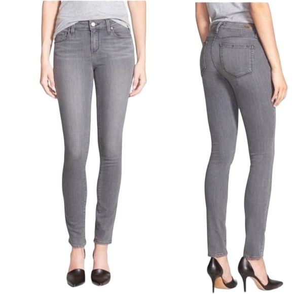 PAIGE Gray Skyline Skinny Jeans Size 30 - Picture 1 of 6